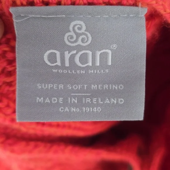 Aran Woolen Mills Cable Knit Cardigan‎‎‎ Merino Wool Size Xl - Picture 8 of 11